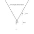 Solid 925 Sterling Silver Initial Crystal Personalised Alphabet Letter Necklace Silver